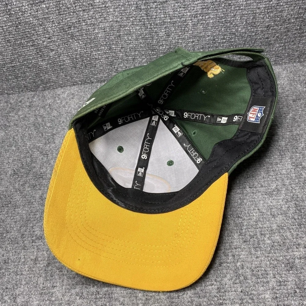 Green Bay Packers Hat Cap Strap Back Mens NFL Football  New Era 9FORTY